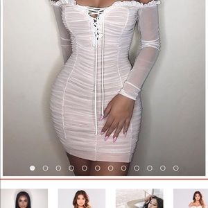 Fashion Nova Maura Mesh Mini white